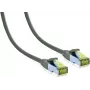 IT-BUDGET Full Copper Premium Patch Cable Cat.6A with Cat.7 Raw Cable 600 MHz Halogen-Free PoE+ 10GBit Grey 25 m