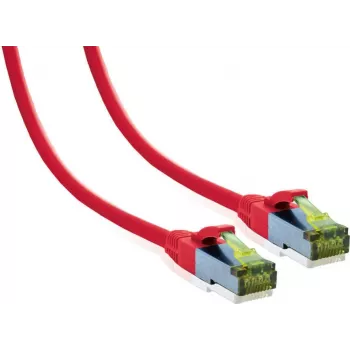IT-BUDGET Full Copper Premium Patch Cable - Cat.6A koos Cat.7 toorjuhtmega - 600 MHz - Halogeenivaba - PoE+ - 10GBit - Punane - 3 m