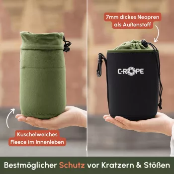 C-ROPE Lens Bag V2 Must Keskmine 14x11cm Jaemüük