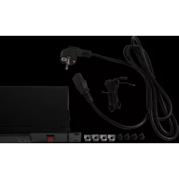 Rockstable 1U 19-tolline digitaalne termostaat - must - teras - IP23 - riiulile paigaldatav temperatuurikontroller
