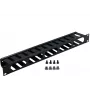 Rockstable 1U 19-tolline kaablihalduspaneel - must - SPCC teras - 483 mm (RS19-02)