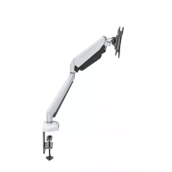 Rockstable RS-MM010W Professionaalne ühe monitori alus - lauaklambriga/läbiviiguga - 8 kg - 15-32 tolli - 100x100 mm - Valge
