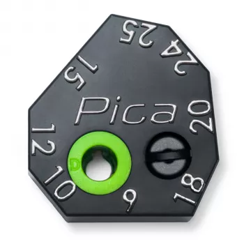 PICA-MARKER Pica Scriber Block - Must ABS-plastikust märgistusjuhend pliiatsiteritaja, kompassi, paralleeljoone ja sügavusmärgistuse juhikuga Pica-Dry Longlife automaatpliiatsile