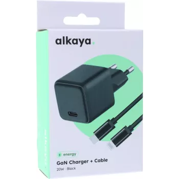 ALKAYA NEXUS Speed Flex Charger Set GaN Technology 20W Black