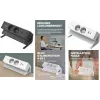 Fellowes Power Desk 2 lauatoitepistikupesa, tüüp E, 2 pistikupesa, 2 USB, must