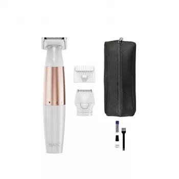 Wahl TRIM and SHAVE 3028668 Bikiinitrimmer, laetav, märg ja kuiv, valge/roosa