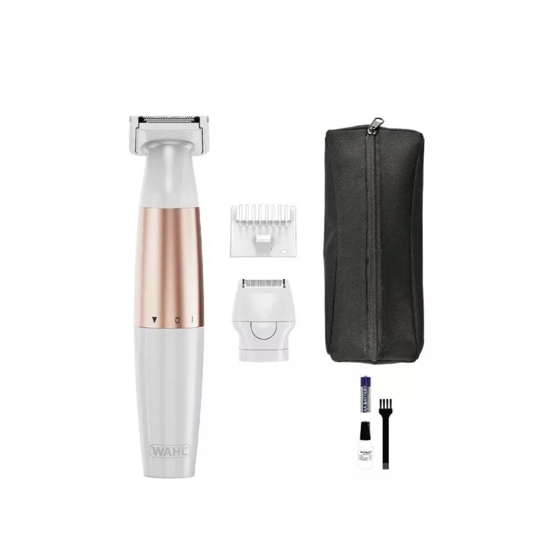 Wahl TRIM and SHAVE 3028668 Bikiinitrimmer, laetav, märg ja kuiv, valge/roosa