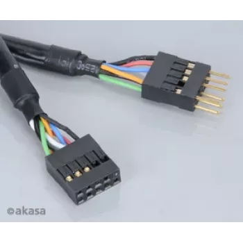 Akasa EX1394I-40 IEEE 1394 FireWire pikenduskaabel 40 cm (0,4 m) 6-pin isane emane must