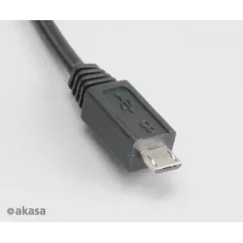 Akasa AK-CBUB05-10BK USB 2.0 kaabel - USB-A Micro-USB-B - 1m - Must