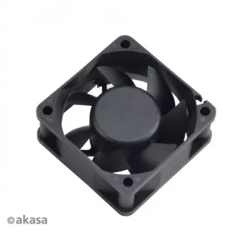 Akasa 60x25mm Must korpusventilaator 3-pin Sleeve Bearing Keskmine kiirus