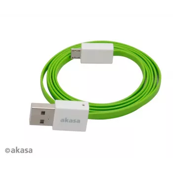 Akasa PROSLIM USB 2.0 kaabel roosa, ülisipeen, sünkroonimine ja laadimine A - Micro B - 1m