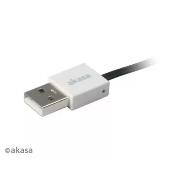 Akasa PROSLIM USB 2.0 kaabel roosa, ülisipeen, sünkroonimine ja laadimine A - Micro B - 1m