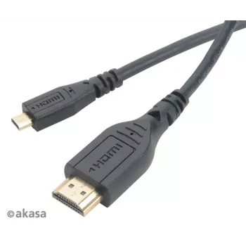 Akasa 1,5m High Speed HDMI with Ethernet Cable - HDMI Type A to Micro HDMI - 4K - Must