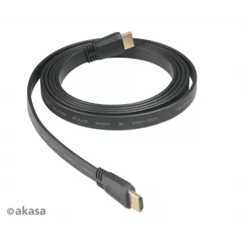 Akasa HDMI 2m High Speed HDMI kaabel Ethernetiga 10,2 Gbit/s 4K 3D Must