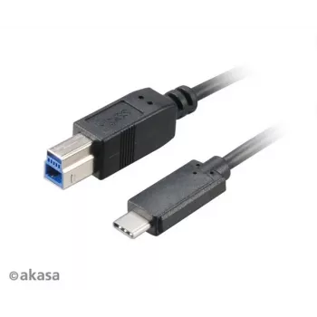 Akasa USB 3.1 Gen2 kaabel C - B USB-C isane USB-B isane - 1m must