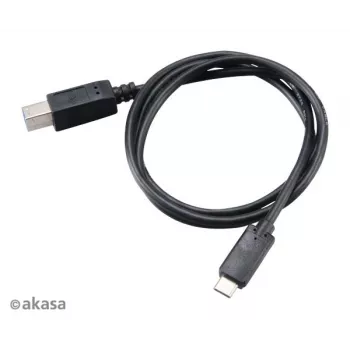Akasa USB 3.1 Gen2 kaabel C - B USB-C isane USB-B isane - 1m must