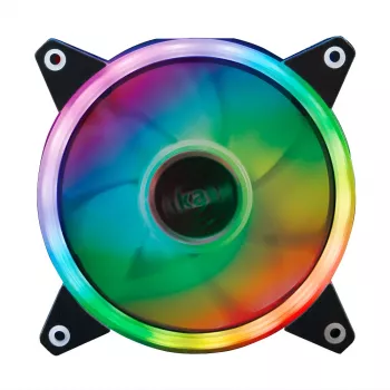 Akasa Vegas R7 120mm RGB LED Fan, 500-1500 RPM, 41.9 CFM, 23,8 dB(A), PWM, 4-Pin RGB, ASUS Aura Sync, MSI Mystic Light Sync, Gigabyte Fusion