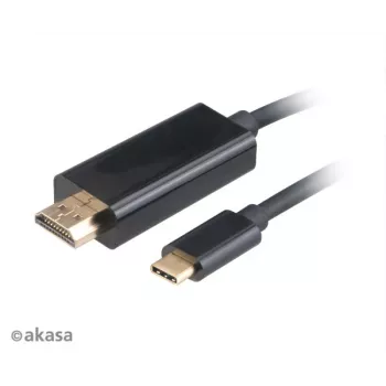 Akasa AK-CBCA12-18BK USB-C to HDMI adapterkaabel 1,8 m must
