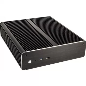 Akasa Euler M A-ITX19-M1BV2 Mini-ITX HTPC korpus - ventilaatorita, alumiinium, must