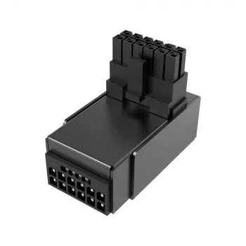 Akasa G-Nexus P16 Plus 90 Degree 12V-2x6 Metal Shell GPU Power Adapter - Must