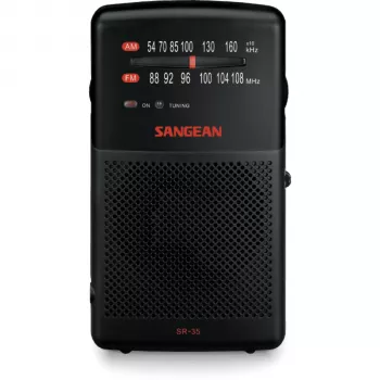 Sangean SR-35 Must kaasaskantav AM/FM analoograadio