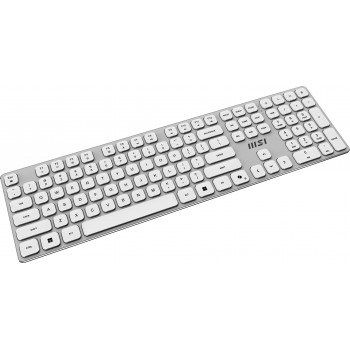 MSI FORGE K210 W Combo White FR - Juhtmega USB klaviatuuri ja hiire komplekt, prantsuse AZERTY paigutus, vikerkaare RGB taustvalgus, 6400 DPI optiline hiir
