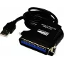 Exsys EX-1300-2 USB-paralleeladapteri kaabel - 1m - Must