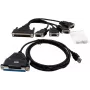 Exsys USB 2.0 to Serial 4S RS-232 with Octopus Socket Cable - Digital/Data