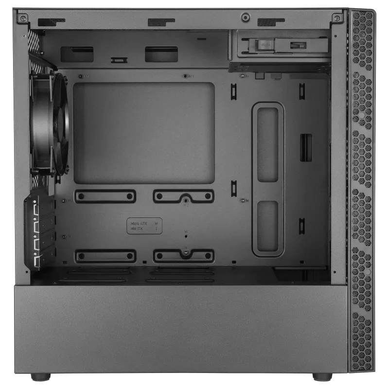 Cooler Master MasterBox MB400L Micro-ATX Mini Tower, teras, tahke külgpaneel, ilma toiteplokita