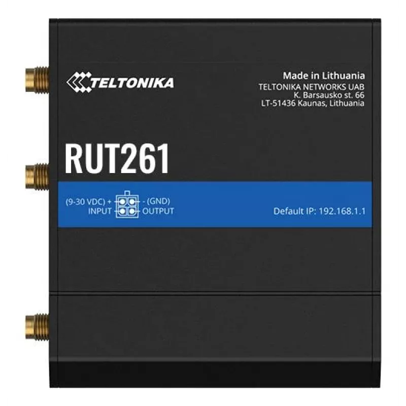 Teltonika tööstusruuter RUT261 - 4G LTE Cat 6, Wi-Fi 4, Dual SIM, EU PSU