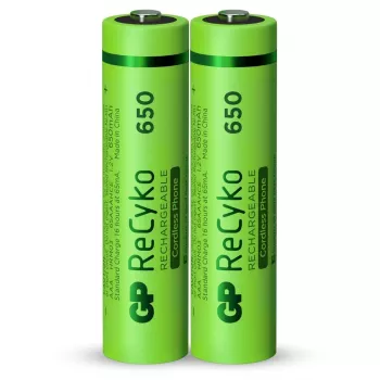 GP ReCyko AAA Micro NiMH laetav aku 650 mAh 1,2V 2-pakk blister