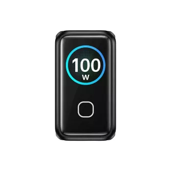 UNITEK GaN Laadija ekraaniga 100W 3xUSB-C 1xUSB-A PD3.0 QC4.0 Must