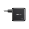 UNITEK GaN Laadija Ekraaniga 140W 3xUSB-C 1xUSB-A PD3.0 QC4.0 Must