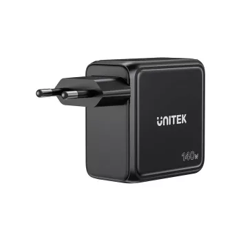 UNITEK GaN Laadija Ekraaniga 140W 3xUSB-C 1xUSB-A PD3.0 QC4.0 Must