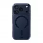 LAUT Crystal Fluro Case for iPhone 17 Pro, Clear Midnight, MagSafe Compatible
