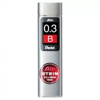 Pentel Ain Stein mehaanilise pliiatsi südamik - B - hall - 0,3 mm - 60 mm - 15 tk