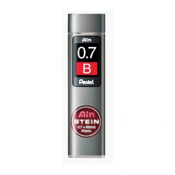 Pentel Super Hi-Polymer juhtmete täitekomplekt C277-BO - 0,7 mm HB - 40 juhet - must - tuub