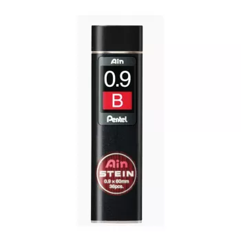 Pentel C279-BO Super Hi-Polymer pliiatsitäidised 0,9 mm B must 36 tk karp