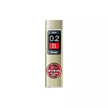 Pentel Ain Stein mehaanilise pliiatsi süsi 0,2 mm B kõvadus 20 tk must