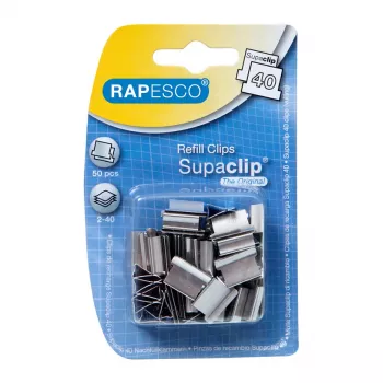 Rapesco RC4050SS 4-auguline auklöök, roostevaba teras, 40 lehte, 50 tükki, 125 mm, 80 mm