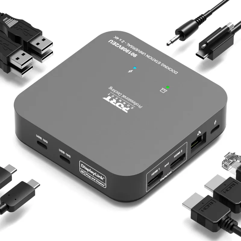 PORT Designs Universal Docking Station - 2 x 4K 2 HDMI with Power Supply - EU