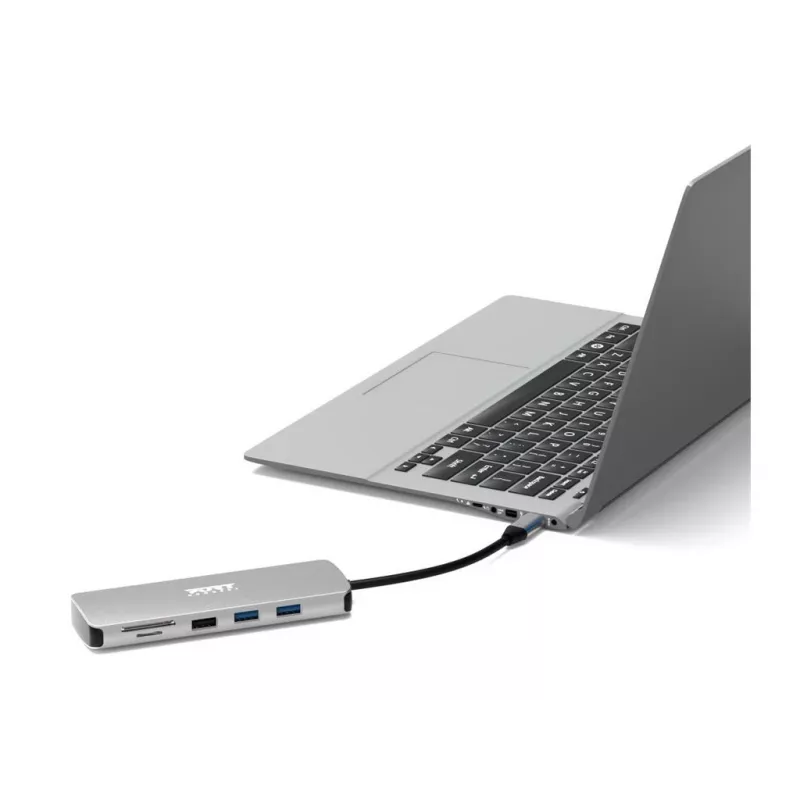PORT Designs USB-C 9-in-1 dokkimisjaam 4K HDMI ja 85W PD-ga - Space Grey