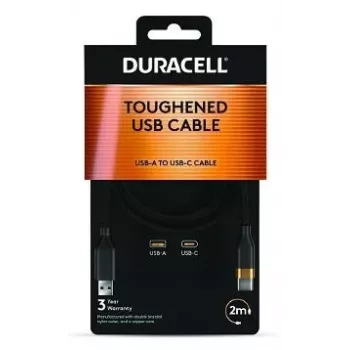 2-POWER 2m USB-A to USB-C 60W laadimis- ja andmekaabel - must