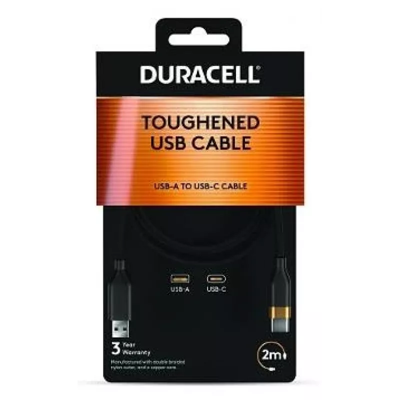 2-POWER 2m USB-A to USB-C 60W laadimis- ja andmekaabel - must