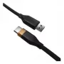 2-POWER 2m USB-A to USB-C 60W laadimis- ja andmekaabel - must
