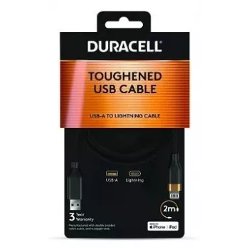 2-Power 2m USB-A to Lightning kaabel - Must