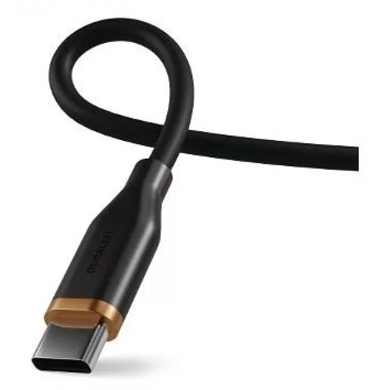2-Power 2m USB-C to USB-C 100W Silicone Cable Black