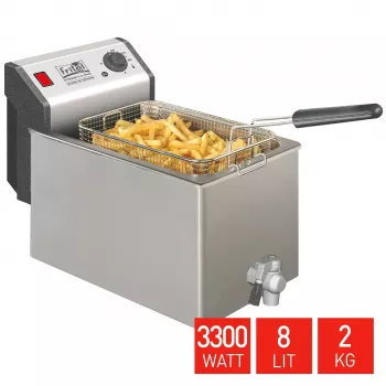 FRITEL TURBO SF fritüür 8 liitrit 3.3kW roostevaba teras