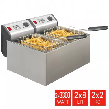 FRITEL professionaalne fritüür 16 liitrit 6,6 kW roostevaba teras