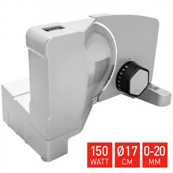 Fritel SL 3657 Elektriline viilutaja, 150W, roostevabast terasest tera, 170mm, 0-15mm lõikepaksus, hõbe/must